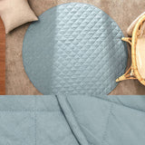 Darrahopens Home & Garden > Rugs Little Gem Round Linen Cotton Baby Play Mat Capri 130cm Diameter