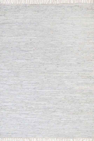 Metro White Modern Leather Rug 150x220cm