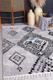 Myk Grey Boho Diamond Rug 160x230 cm - Darrahopens