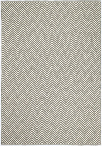 darrahopens Home & Garden > Rugs Natura Wool Fog Beige Chevron Rug 120x170 cm