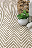 darrahopens Home & Garden > Rugs Natura Wool Limestone Beige Chevron Rug 200x290 cm