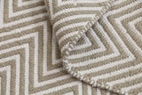 darrahopens Home & Garden > Rugs Natura Wool Limestone Beige Chevron Rug 200x290 cm