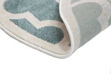 darrahopens Home & Garden > Rugs Piccolo Aqua White Lattice Pattern Kids Rug 133x133cm Round