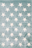 darrahopens Home & Garden > Rugs Piccolo Aqua White Stars Kids Rug 120x170cm