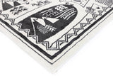 darrahopens Home & Garden > Rugs Piccolo Black and White Kids Camping Adventure Kids Rug 120x170cm