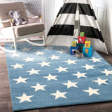 darrahopens Home & Garden > Rugs Piccolo  Blue and White Stars Kids Rug 120x170cm
