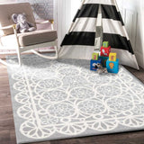 darrahopens Home & Garden > Rugs Piccolo  Grey and White Doily Kids Rug 120x170cm