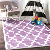 darrahopens Home & Garden > Rugs Piccolo Violet Pink and White Lattice Pattern Kids Rug 160x230cm