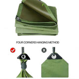 Darrahopens Home & Garden > Shading 3x4M Army Heavy Duty Waterproof Canvas Tarp Tarpaulin Sun Blocked Dustproof