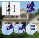 Darrahopens Home & Garden > Shading 9.1m Flag Pole Kit Telescopic Heavy Duty 16 Gauge Aluminium with Flag