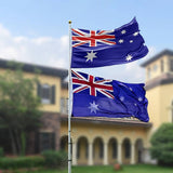 Darrahopens Home & Garden > Shading 9.1m Flag Pole Kit Telescopic Heavy Duty 16 Gauge Aluminium with Flag