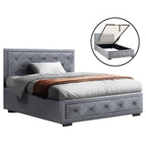 darrahopens Home & Garden > Shading Artiss Bed Frame King Single Size Gas Lift Base With Storage Mattress Fabric