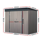 Darrahopens Home & Garden > Shading Giantz Garden Shed Sheds Outdoor Storage 2.31x1.31M Tool Workshop Shelter