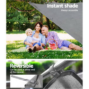 darrahopens Home & Garden > Shading Grey Caravan Privacy Screen 1.95 x 2.2M End Wall Side Sun Shade Roll Out Awning