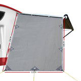 darrahopens Home & Garden > Shading Grey Caravan Privacy Screen 1.95 x 2.2M End Wall Side Sun Shade Roll Out Awning