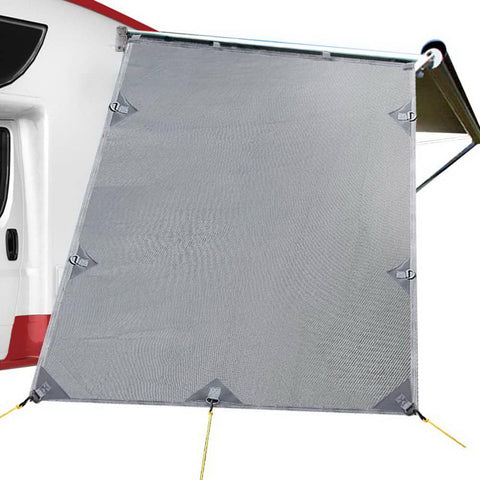 darrahopens Home & Garden > Shading Grey Caravan Privacy Screen 1.95 x 2.2M End Wall Side Sun Shade Roll Out Awning