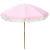 Darrahopens Home & Garden > Shading Havana Outdoors Beach Umbrella Portable 2 Metre Fringed Garden Sun Shade Shelter - Dusty Rose