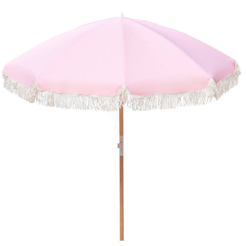 Darrahopens Home & Garden > Shading Havana Outdoors Beach Umbrella Portable 2 Metre Fringed Garden Sun Shade Shelter - Dusty Rose