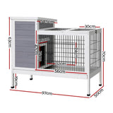 darrahopens Home & Garden > Shading i.Pet Rabbit Hutch Chicken Coop Wooden Ferret Cage Habitat House Outdoor Large