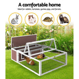 darrahopens Home & Garden > Shading i.Pet Wooden Rabbit Hutch Chicken Coop Run Cage Habitat House Outdoor Large