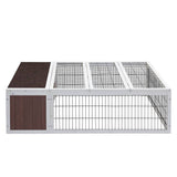 darrahopens Home & Garden > Shading i.Pet Wooden Rabbit Hutch Chicken Coop Run Cage Habitat House Outdoor Large