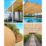 darrahopens Home & Garden > Shading Instahut 1.83 x 10m Shade Sail Cloth - Beige