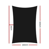 darrahopens Home & Garden > Shading Instahut 280gsm 3x6m Sun Shade Sail Canopy Rectangle