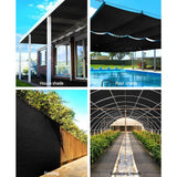 darrahopens Home & Garden > Shading Instahut 3.66 x 20m Shade Sail Cloth - Black