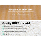 darrahopens Home & Garden > Shading Instahut 3.66 x 30m Shade Sail Cloth - Beige