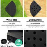 darrahopens Home & Garden > Shading Instahut 3M Umbrella with 48x48cm Base Outdoor Umbrellas Cantilever Sun Beach Garden Patio Charcoal