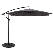 darrahopens Home & Garden > Shading Instahut 3M Umbrella with 48x48cm Base Outdoor Umbrellas Cantilever Sun Beach Garden Patio Charcoal