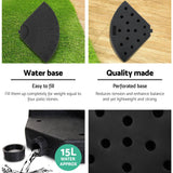 darrahopens Home & Garden > Shading Instahut 3M Umbrella with 48x48cm Base Outdoor Umbrellas Cantilever Sun Beach Garden Patio Grey