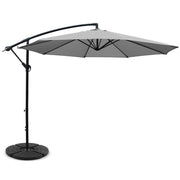darrahopens Home & Garden > Shading Instahut 3M Umbrella with 48x48cm Base Outdoor Umbrellas Cantilever Sun Beach Garden Patio Grey