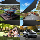 darrahopens Home & Garden > Shading Instahut 4x6m Shade Sail Sun Shadecloth 280gsm Black