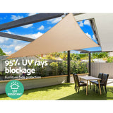 darrahopens Home & Garden > Shading Instahut 5 x 5 x 5m Waterproof Triangle Shade Sail Cloth - Sand Beige