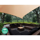 darrahopens Home & Garden > Shading Instahut 5 x 5 x 5m Waterproof Triangle Shade Sail Cloth - Sand Beige