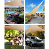 darrahopens Home & Garden > Shading Instahut 5 x 5 x 5m Waterproof Triangle Shade Sail Cloth - Sand Beige