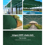 darrahopens Home & Garden > Shading Instahut 50% Sun Shade Cloth Shadecloth Sail Roll Mesh 3.66x20m 100gsm Green
