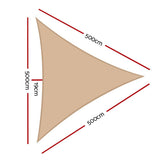 darrahopens Home & Garden > Shading Instahut 5x5x5m Shade Sail Cloth Shadecloth Triangle Heavy Duty Sand Sun Canopy