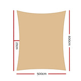 darrahopens Home & Garden > Shading Instahut 5x6m Shade Sail Sun Shadecloth Canopy 280gsm Sand