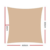 darrahopens Home & Garden > Shading Instahut 6x6m 280gsm Shade Sail Sun Shadecloth Canopy Square