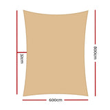 darrahopens Home & Garden > Shading Instahut 6x8m 280gsm Shade Sail Sun Shadecloth Canopy Square