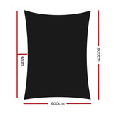 darrahopens Home & Garden > Shading Instahut 6x8m Shade Sail Sun Shadecloth 280gsm Black