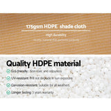 darrahopens Home & Garden > Shading Instahut 70%UV Sun Shade Cloth Shadecloth Sail Roll Mesh Outdoor 1.83x50m Beige