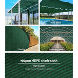 darrahopens Home & Garden > Shading Instahut 90% Sun Shade Cloth Shadecloth Sail Roll Mesh 1.83x20m 195gsm Green