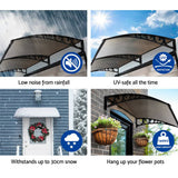 darrahopens Home & Garden > Shading Instahut DIY Window Door Awning Shade 1 x 2m - Brown