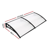 darrahopens Home & Garden > Shading Instahut DIY Window Door Awning Shade 1 x 2m - Transparent