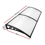 darrahopens Home & Garden > Shading Instahut DIY Window Door Awning Shade 1 x 2m - Transparent