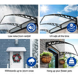 darrahopens Home & Garden > Shading Instahut DIY Window Door Awning Shade 1 x 3m - Transparent