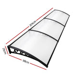 darrahopens Home & Garden > Shading Instahut DIY Window Door Awning Shade 1 x 3m - Transparent